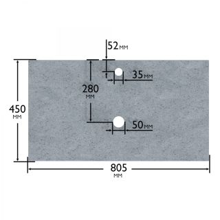Столешница Санта 900151 80 см гранит серый